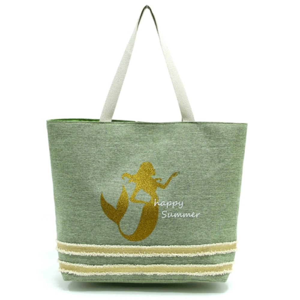 Mermaid Happy Summer Tote Bag
